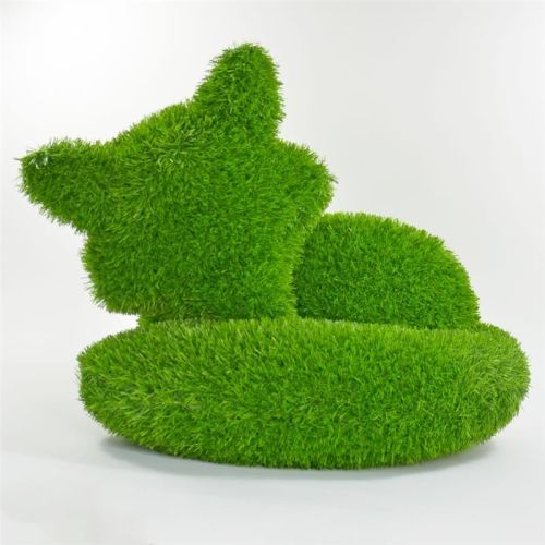 AniPlants | Figurine en herbe « Renard » couché | 50 cm