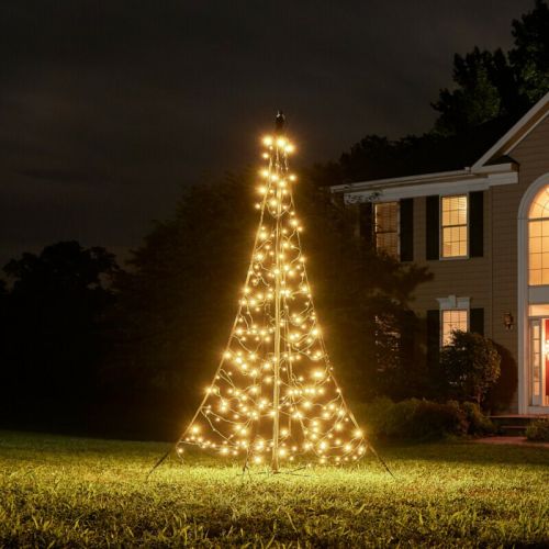 Sapin de Noël Fairybell pour toutes surfaces | 200 cm | 240 LED | Blanc chaud | Pied inclus