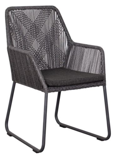 Adora Diningsessel | Schwarz/dunkelgrau | 2er Set