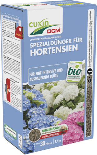 CUXIN DCM | Engrais spécial pour hortensias | 1,5 kg pour 30 plants