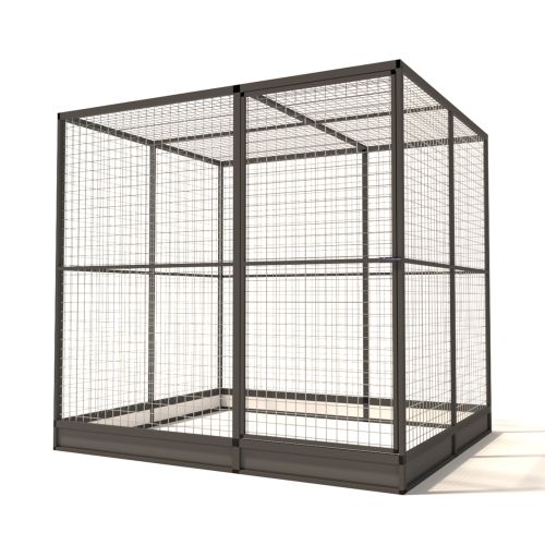 Glorenza Noa | Katzen-/Vogel-/Hühner-/Kaninchengehege | Anthrazit | 193x176x207 cm | Gitter 50x50x3mm