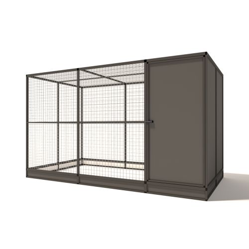 Glorenza Evi | Vogelgehege mit Schleuse | Anthrazit | 193x176x328 cm | Gitter 19x19x1,5mm