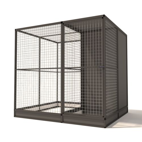 Glorenza Evi | Vogelgehege | Anthrazit | 193x176x207 cm | Gitter 19x19x1,5mm