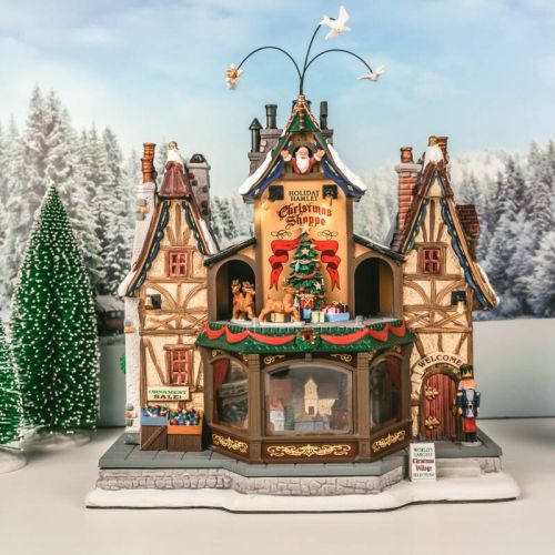 Boutique de Noël LEMAX Holiday Hamlet | avec adaptateur 4,5 V