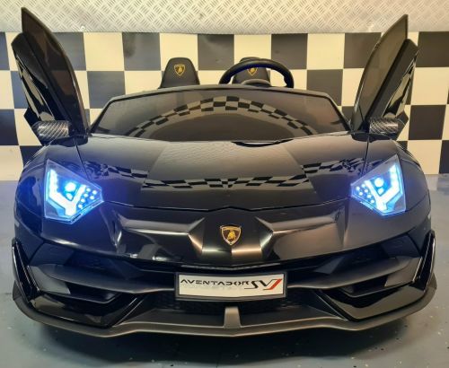 Voiture enfant 2 places Lamborghini Aventador 12v noir métallisé