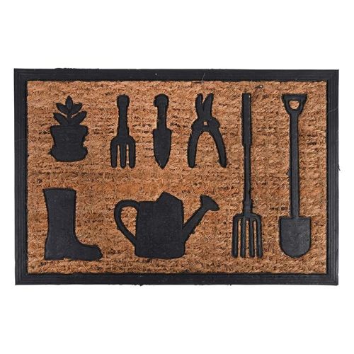 Esschert Design | Paillasson Arrosoir | Caoutchouc et fibre de coco | 60 x 40 cm