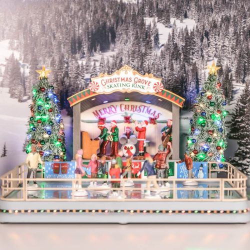 Patinoire LEMAX Christmas Grove | avec adaptateur 4,5 V