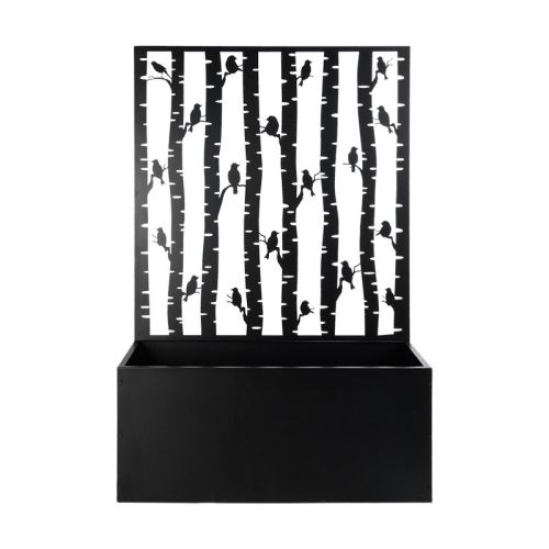 Esschert Design | Treillis pour jardinière avec motif d'oiseaux | Fer | 140 x 100 cm