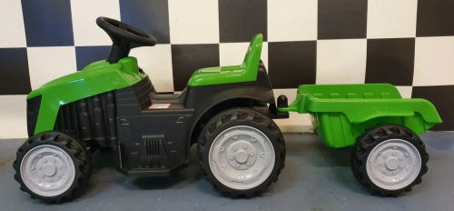 Tracteur électrique pour enfants 6 volts vert