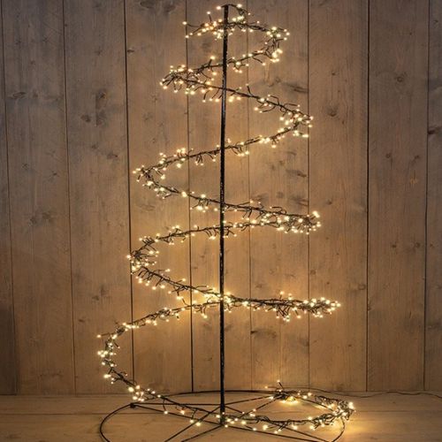 Guirlande lumineuse en spirale | 684 LED | Transformateur IP44 avec minuterie et variateur | 1,6 m | Blanc chaud | Collection Anna