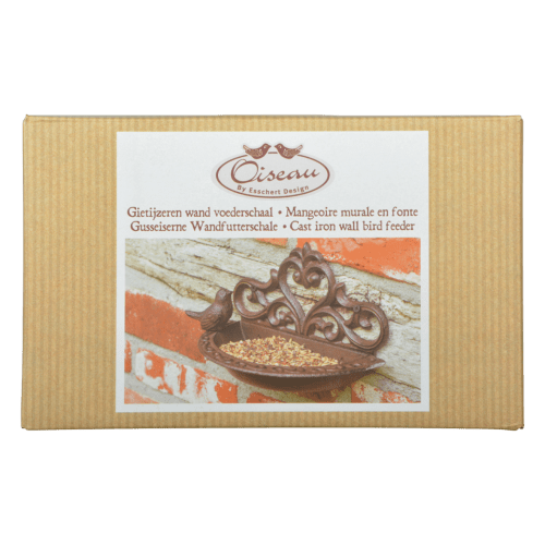 Mangeoire murale pour oiseaux en coffret cadeau | Fonte | 22,7 cm x 12,6 cm x 13,8 cm