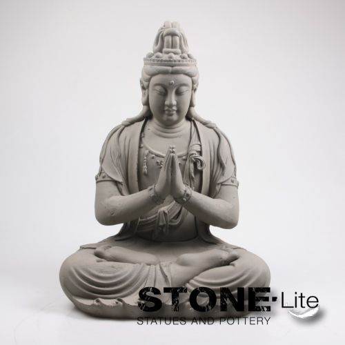 Bouddha Kwan Yin | Gris | 44 x 59 cm