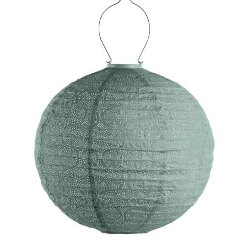 LUMIZ solar lampion rund | Tigres | Sage Green | Ø 40 cm