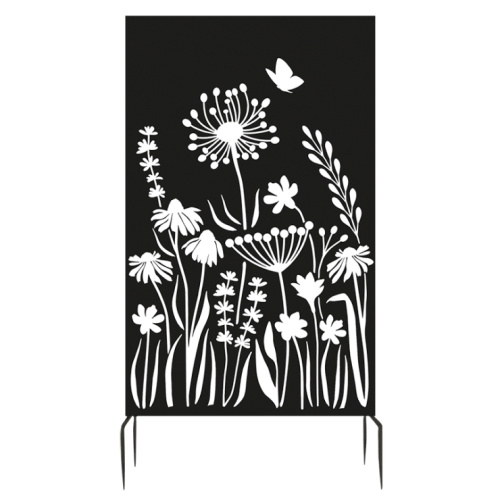 Esschert Design | Parasol privé à motif floral | Fer | 186 x 100 cm