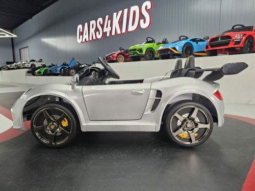 Voiture enfant Porsche RUF, 24 volts, argent métallisé