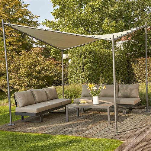 Jardin de Sienne | Toiture de remplacement gris clair pour pavillon Berlino 4x4 mètres