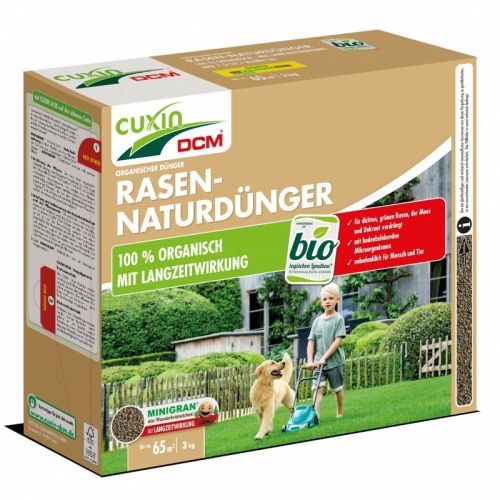 CUXIN DCM | Engrais naturel pour gazon | 3 kg pour 60 m²