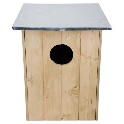 Esschert Design | Boîte Chouette hulotte | Bois et zinc | 59 x 49 x 48 cm