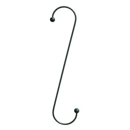 Hameçon en S | 35 cm | Vert | Paon