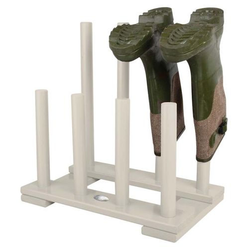 Esschert Design | Porte-bottes | Bois | Blanc | 42 x 42 x 26 cm