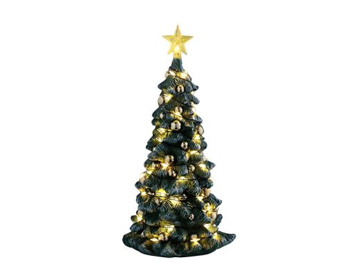 LEMAX Sapin de Noël enneigé, lumières multiples