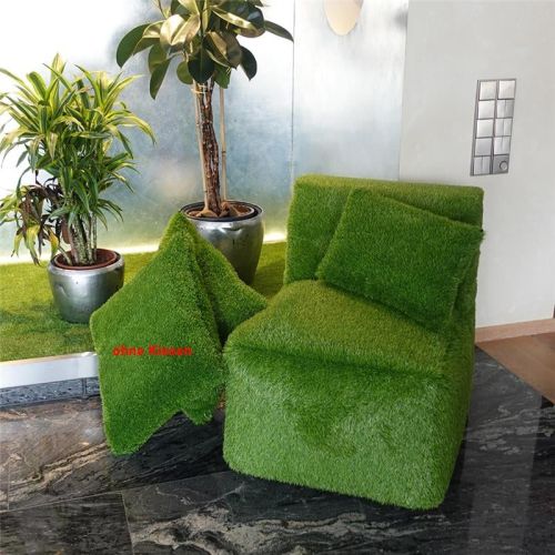 AniPlants | Fauteuil « Mobel » sculpté dans l'herbe avec dossier | 78 cm