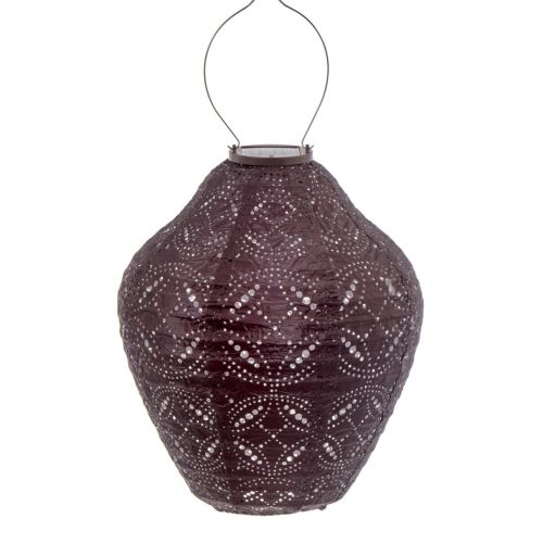 Pot à lanterne solaire LUMIZ | Mandela | Prune | D30 H33,7 cm