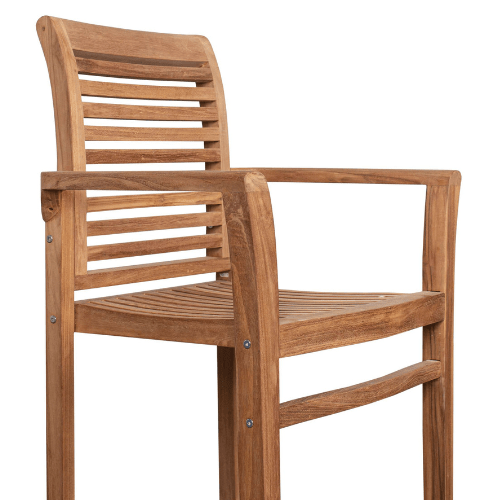 DekoVries | Woodie-Lamelle – Stapelsessel | Teak - Basic