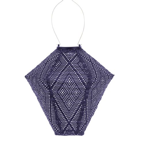 Lanterne solaire LUMIZ diamant | Ikat | Violet foncé | Ø28 cm
