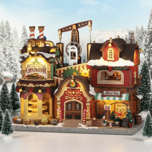 LEMAX | The Holly Jolly Chocolatier & Mrs. Claus Coffee Shop | avec adaptateur 4,5 V