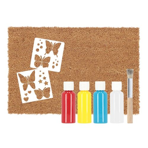 Esschert Design | Kit de paillasson papillon à faire soi-même | Fibre de coco | 60 x 40 cm