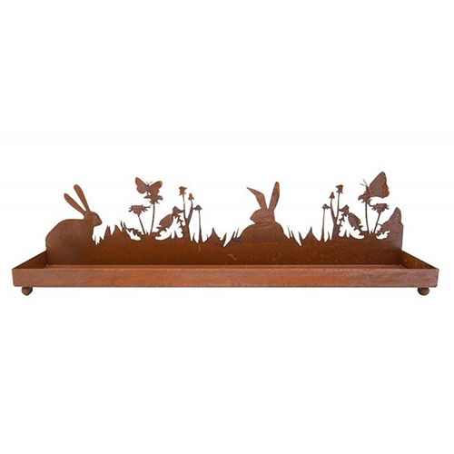 Badeko | Paysage de Pâques Sabrina | Aspect acier Corten | 15 x 60 x 10 cm