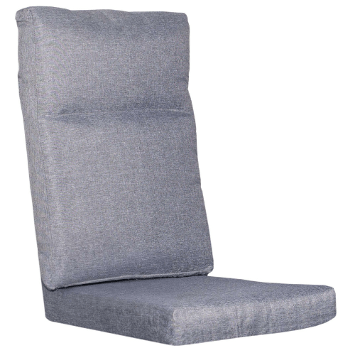 DekoVries | Montana Fußhocker Aluminium / Polyrattan | Dark Grey