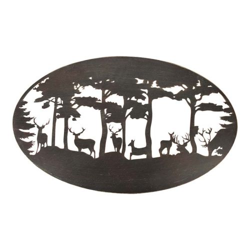 Esschert Design | Décoration murale cerf | Acier | Noir | 90 x 55 cm