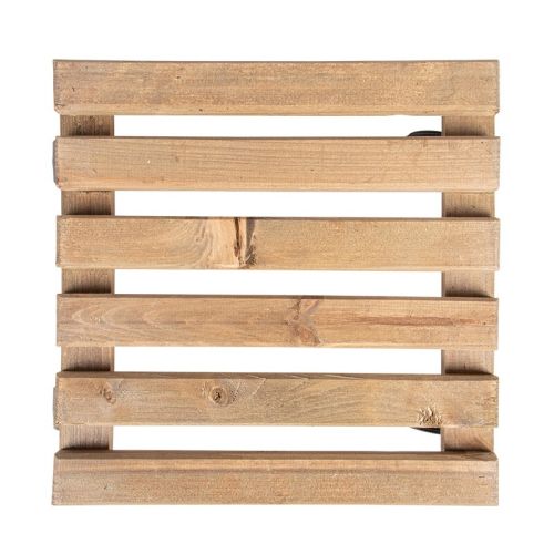 Esschert Design | Support à plantes carré | Bois | Marron | 29 x 8 cm