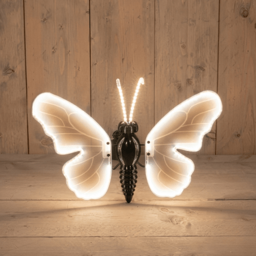 LED-Schmetterling mit beweglichen Flügeln | Warmweiß | 40 cm | 5 m Zuleitung | IP44 | Colourbox | Anna's Collection