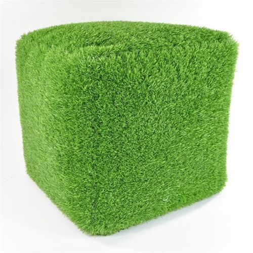 AniPlants | Tabouret cube « Mobel » en forme d'herbe | 40 cm