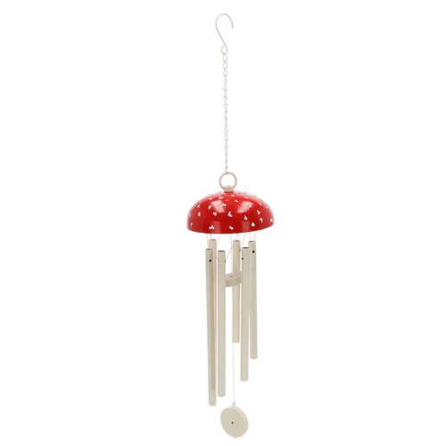 Esschert Design | Carillon éolien Amanite tue-mouches | 13 x 13 x 64 cm