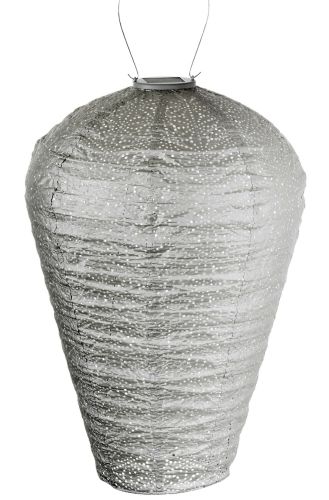 Lanterne solaire ballon LUMIZ XL | Sashiko | Taupe clair | Ø 30 cm
