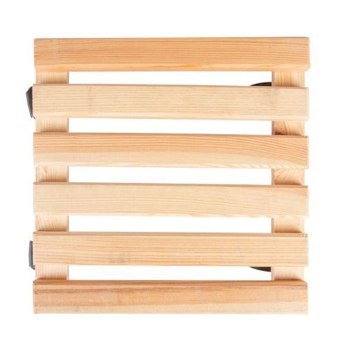 Esschert Design | Support à plantes carré | Bois | Naturel | 29 x 8 cm