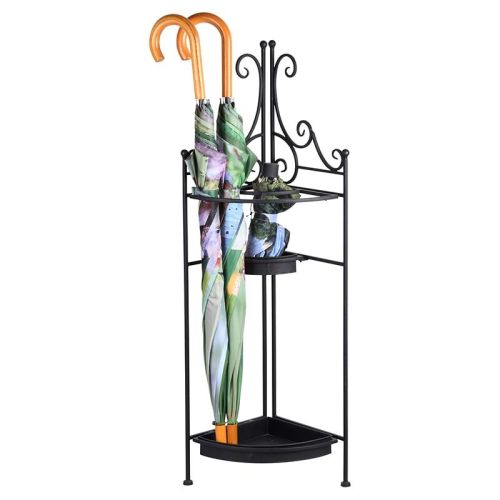 Esschert Design | Porte-parapluie d'angle pliable | Fer | 96 x 27 cm