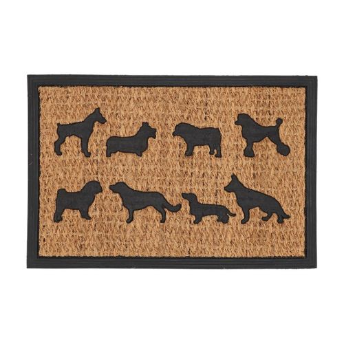 Esschert Design | Tapis d'entrée pour chien | Caoutchouc et noix de coco | 60 x 40 cm