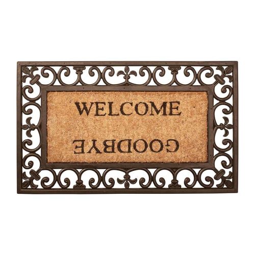 Esschert Design | Paillasson « Bienvenue et au revoir » | Fibre de coco | 75 x 45 cm