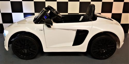 Audi R8 Spyder Voiture électrique pour enfants 12V 2.4G RC Blanche