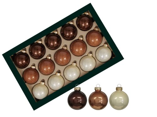 Weihnachtskugeln Set 30er | Glas | Glänzend | Opal Natur | Ø 57 mm