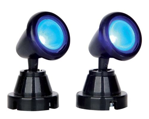 Projecteur rond LEMAX | Bleu | Lot de 2