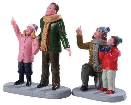 LEMAX | Personnes admirant un feu d'artifice | Lot de 2