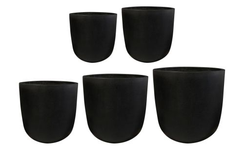 Ensemble de 5 pots Aiden | Noir | Ø109 x H111 cm