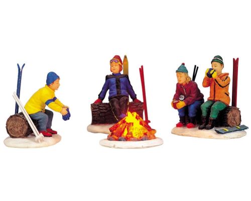 Feu de camp pour skieurs LEMAX | Ensemble de 4