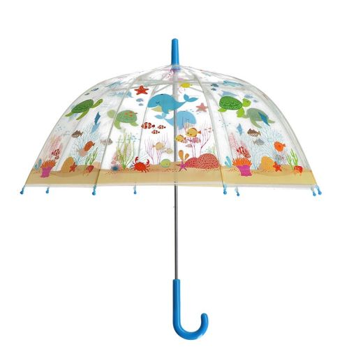 Esschert Design | Parapluie enfant | Transparent | Animaux marins | Ø70 cm